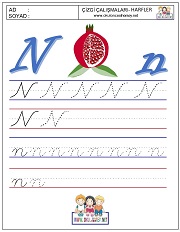 o harfi çizgi çalışması